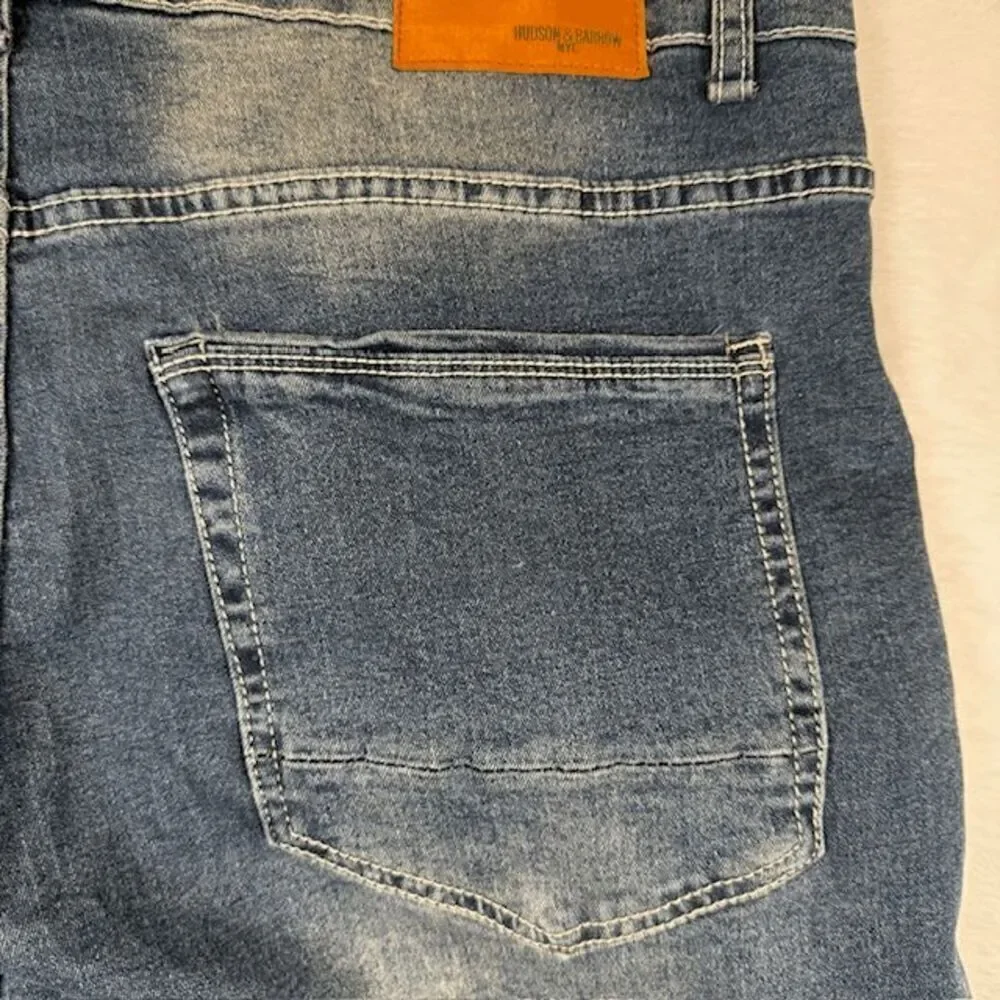 Hudson & Barrow NYC Men's Stretch 5 Pocket Relaxed Straight Jeans Size 40‎ x 32